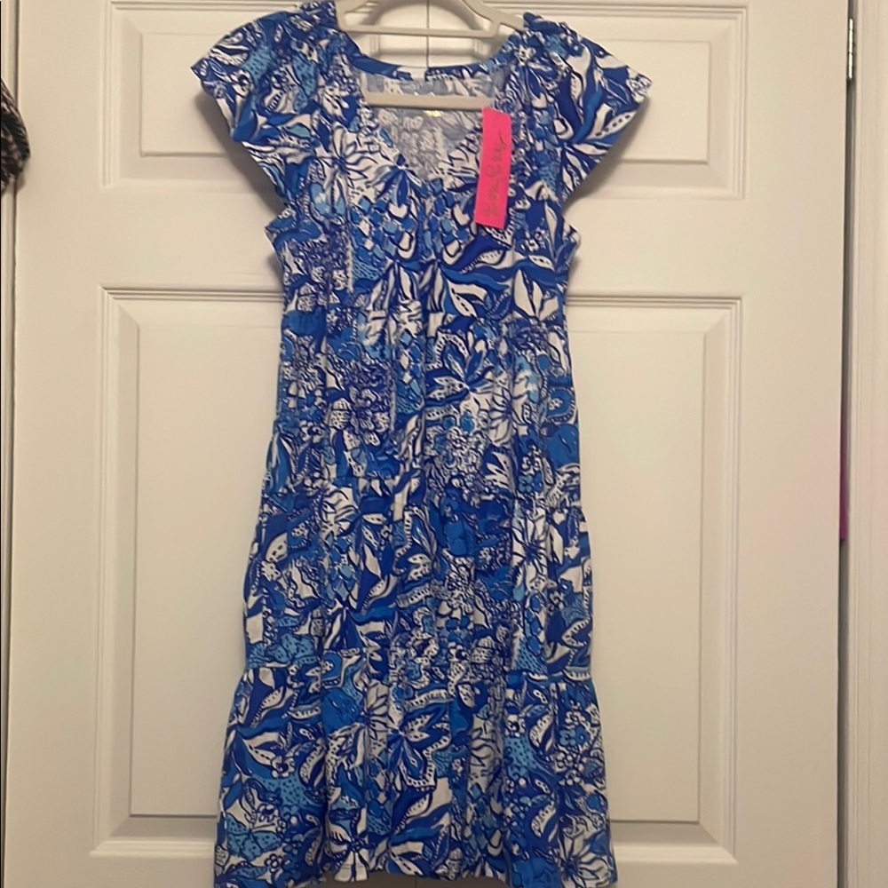 Lilly Pulitzer Blue Floral Dress